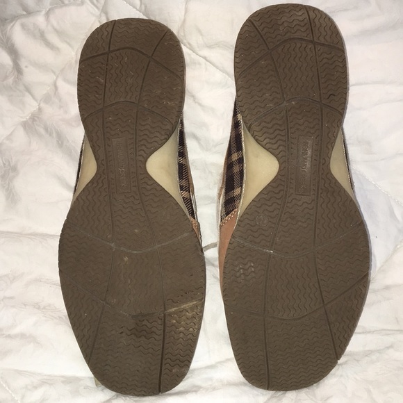 Highland Creek PLAID leather tie loafer flat preppy slip on comfy boat shoes 7.5 - Picture 4 of 16